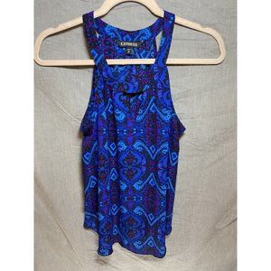 Express Shirt Womens‎ Extra Small Blue Purple Geometric Tank Top Ladies.
